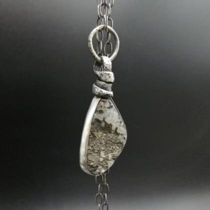 Gemstone Pendant, Natural Gemstone Pendant, Silver..