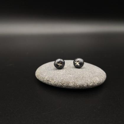 Silver Studs earrings Minimalist Cu..