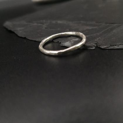 Minimalist Simple Silver Stacking Ring Super Thin..