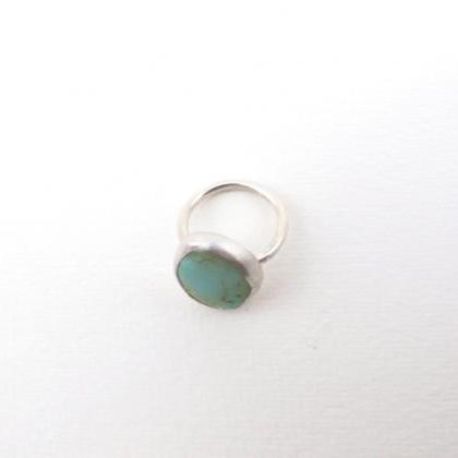 Turquoise And Sterling Silver Ring.