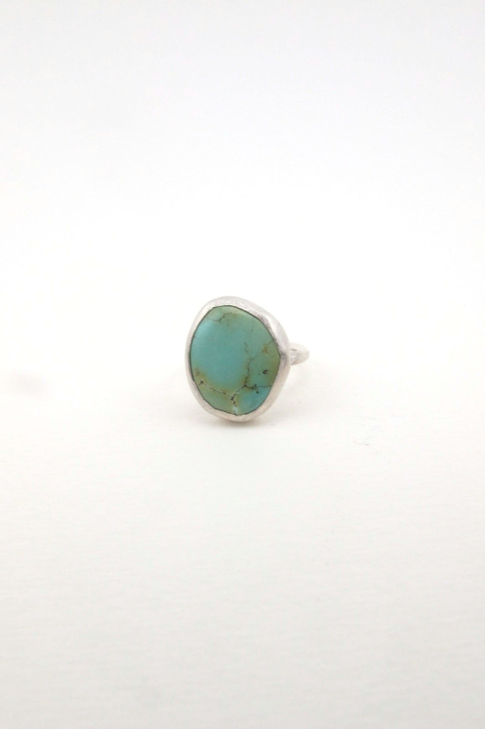 Turquoise And Sterling Silver Ring.