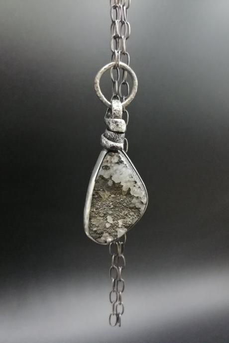 Gemstone Pendant, Natural Gemstone Pendant, Silver Pendant, Statement Necklace, Stylish, Crystal Pendant Necklace, 4 Friend Gift